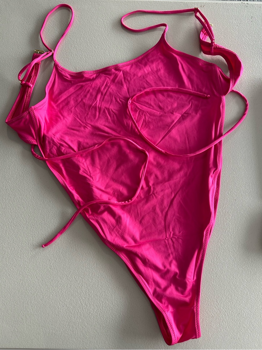 Brand New Hot Pink Monica Hansen monokini swimsuit